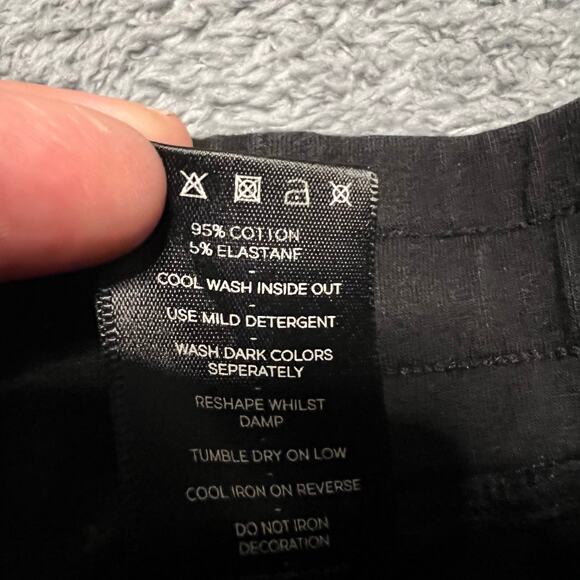 Three Nails Joggers Pants Womens Small Black Pull On Drawstring Pockets - Picture 5 of 8